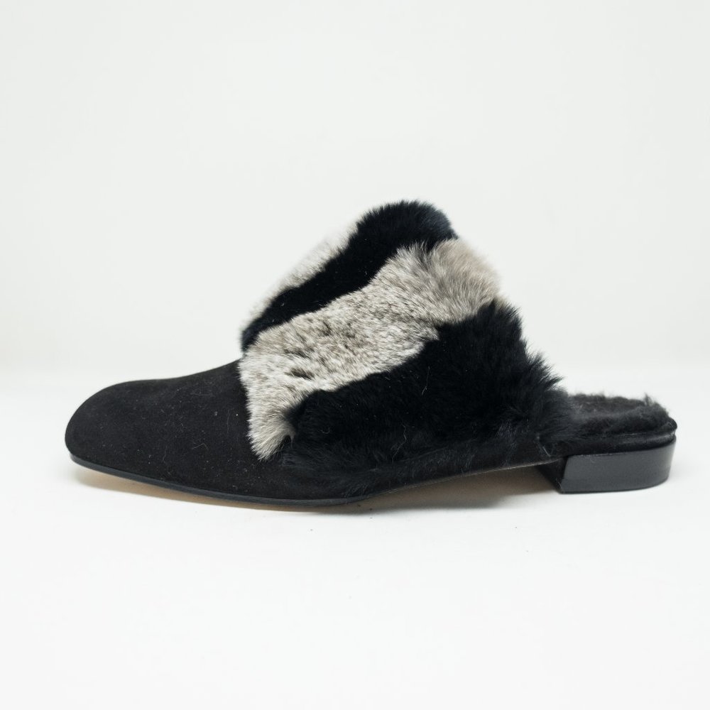 Stuart Weitzman Furgetit Fur Mules